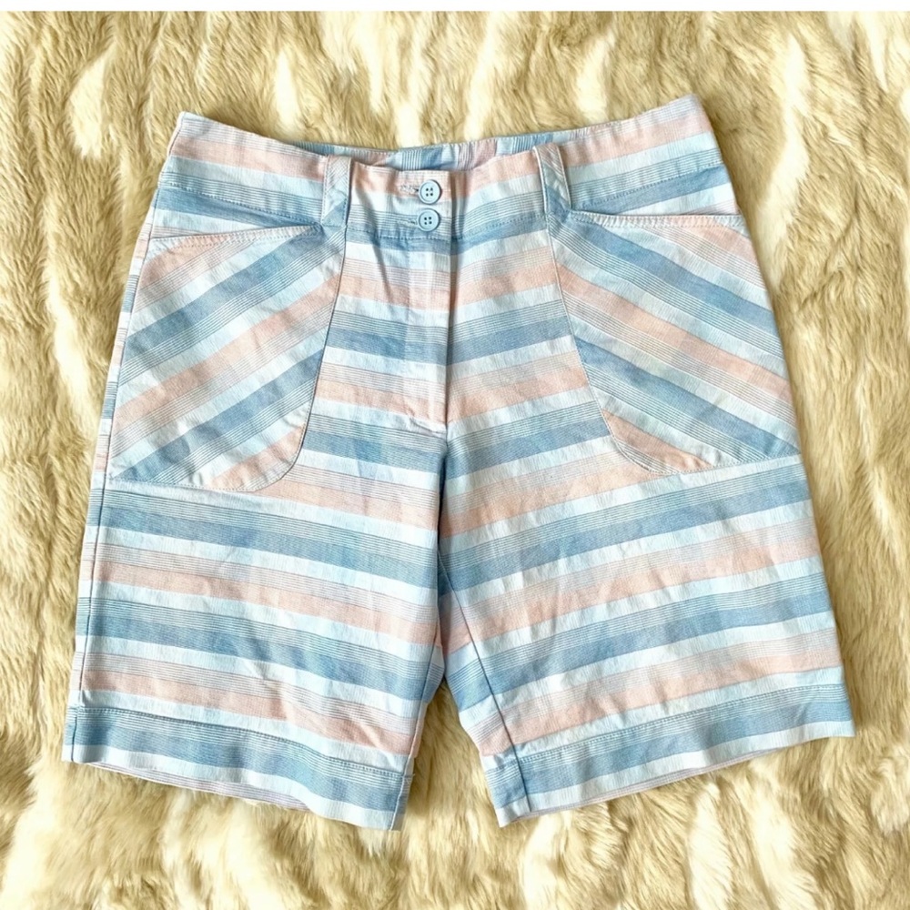NIKE GOLF Blue Pink Plaid Bermuda Shorts - Picture 1 of 3